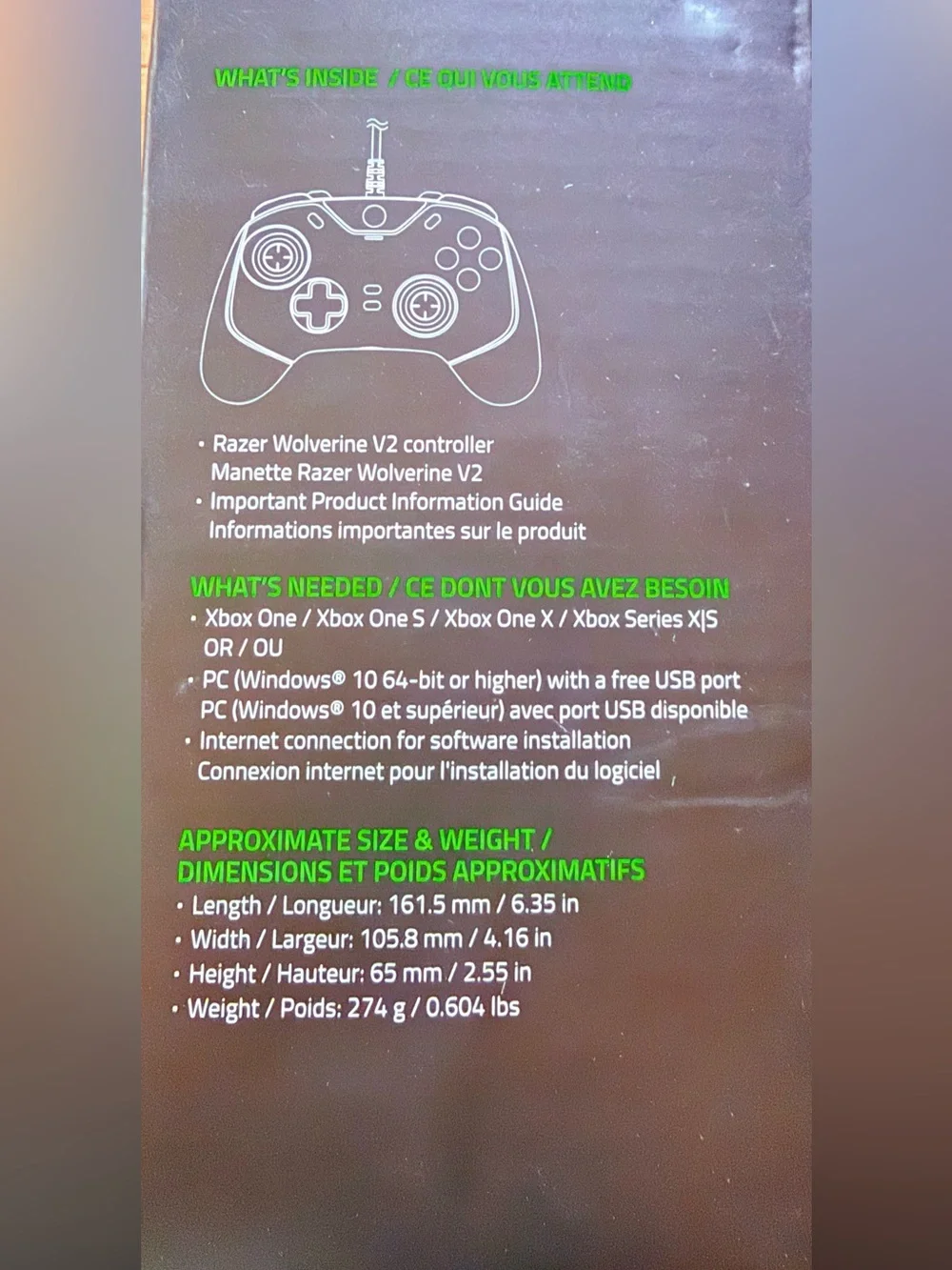 Razer Wolverine V2 White Wired Xbox Series Controller New With Tags Sealed!